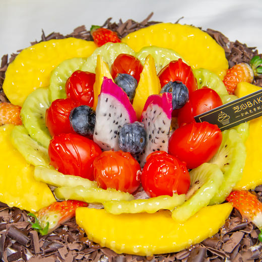 【森林之花】降温自然卷曲成黑森林树皮卷 自然附着在轻盈奶油上 商品图3