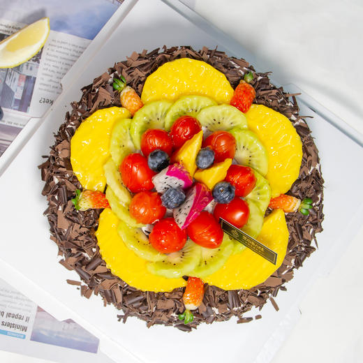 【森林之花】降温自然卷曲成黑森林树皮卷 自然附着在轻盈奶油上 商品图2