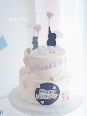 小象糖牌双层蛋糕 （提前24小时预订）