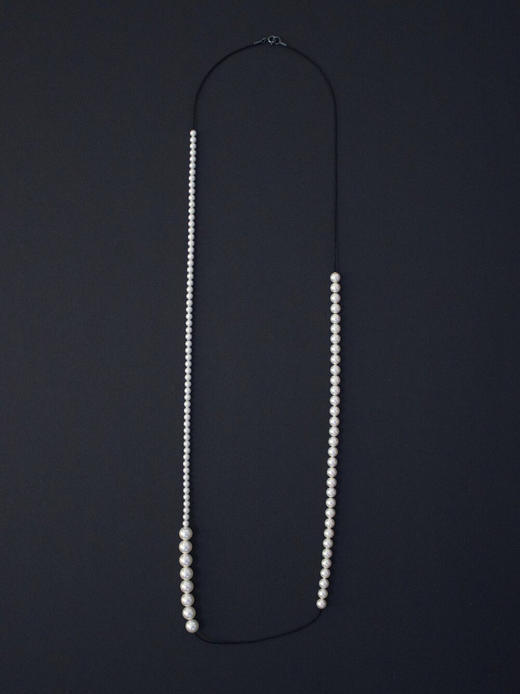 订购8周到｜Naoko Ogawa-Imperfect-三次消失 珍珠 长项链（奶白色）［日本设计师］ 商品图1