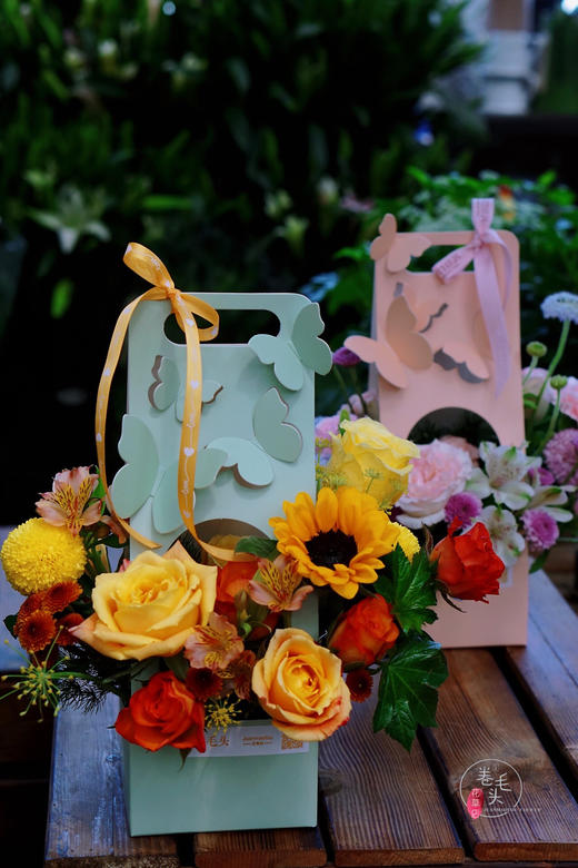 【2021.教师节】橙色系向日葵小号蝴蝶提篮 79 商品图4