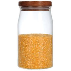 原森太密封罐/大号/乌檀木+高硼硅玻璃/YSTMF014