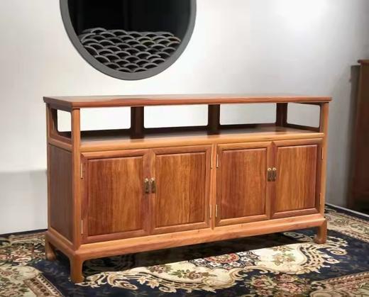 红桥红  家具严选  缅甸花梨（大果紫檀）  【158 马蹄腿 亮格餐边柜】 商品图3