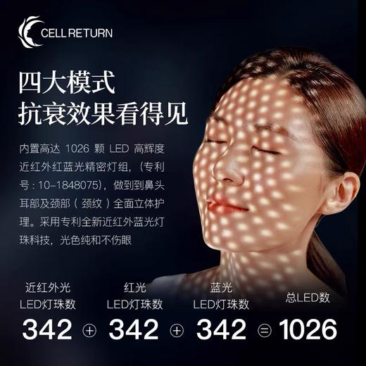 CELLRETURN美容仪 家用脸部光子美肤美容面罩 红蓝光面部光子嫩肤仪 [福利品] 商品图2