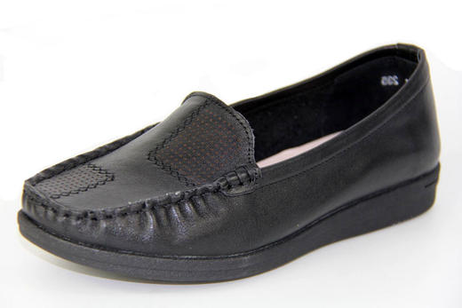 豪行秋款20346287真皮豆豆鞋透气软底女护士鞋平底舒适一脚蹬女鞋 商品图1