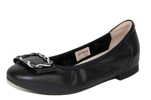 豪行秋款20367632时尚舒适小皮鞋甜美装饰休闲平底单鞋一脚蹬女鞋 商品图1