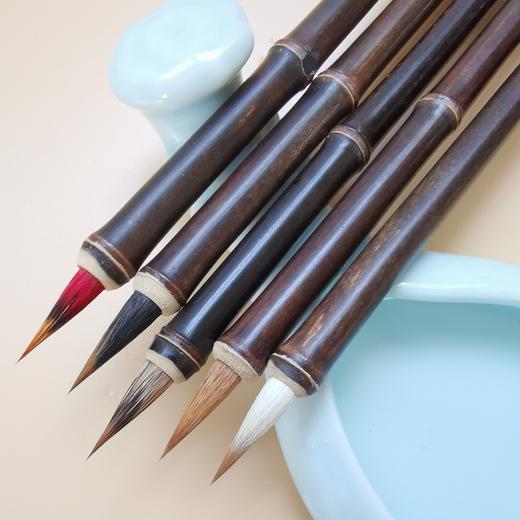【紫竹五毫】适宜小楷 抄经 勾边 描线 兼毫 狼毫 石獾 紫毫 商品图2