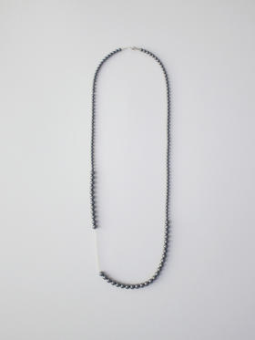 北京仓｜Naoko Ogawa-Imperfect-消失 珍珠 长项链（深灰色）［日本设计师］