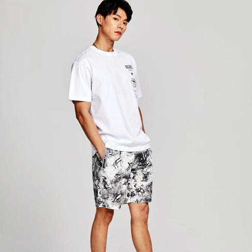 卡尔美男子夏季新款短袖圆领T恤印花时尚潮流 商品图1