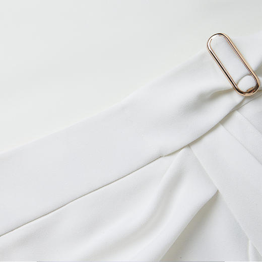 VIMAGE纬漫纪品牌女装高腰修身不规则中长裙纯色半身裙V1506105 商品图4