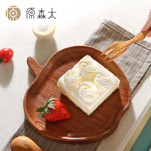 原森太乌檀木苹果形盘子24*22*2CM YSTPZ027 商品图0