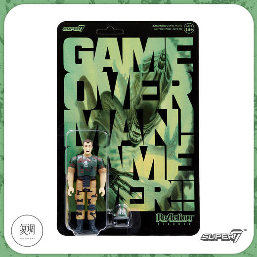 现货 Super7 异形 Aliens Game over 士兵哈德逊 Hudson 3.75英寸 挂卡 商品图3