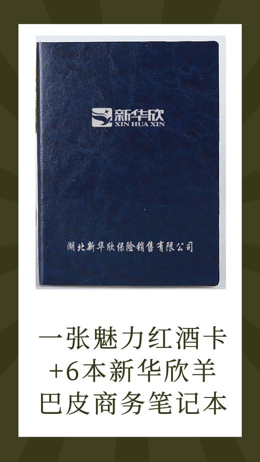 一张魅力红酒卡+6本羊巴皮商务笔记本 商品图0