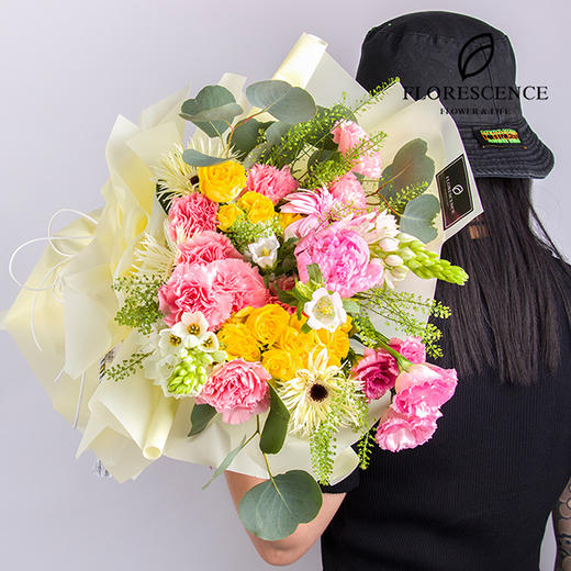璀璨-黄色系韩式混搭花束 商品图2