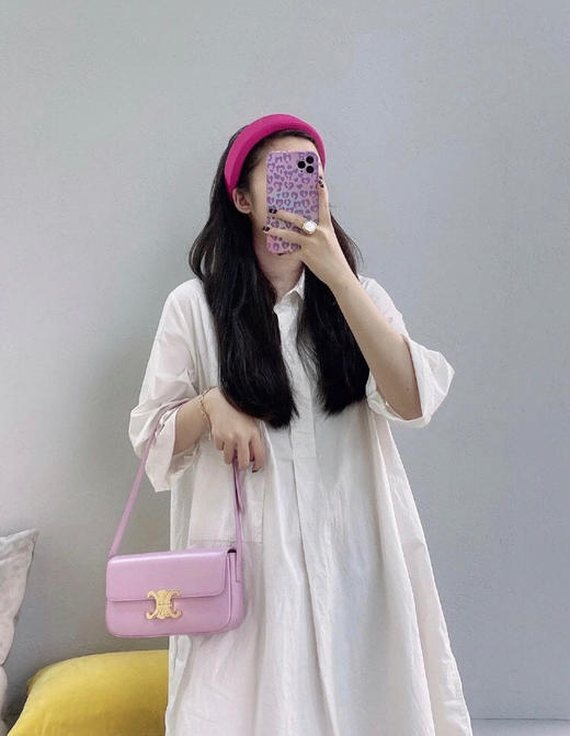 𝐂𝐄𝐋𝐈𝐍𝐄 凯旋牛皮腋下包-粉紫（原厂皮） 商品图5