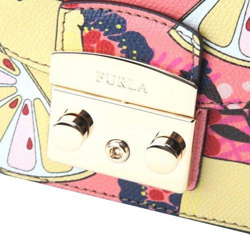 FURLA/芙拉 METROPOLIS系列 女士印花牛皮单肩斜挎包小猪包小方包链条包女包 多色可选941742 商品图9