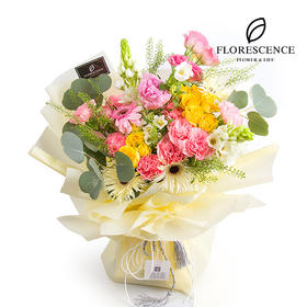 璀璨-黄色系韩式混搭花束