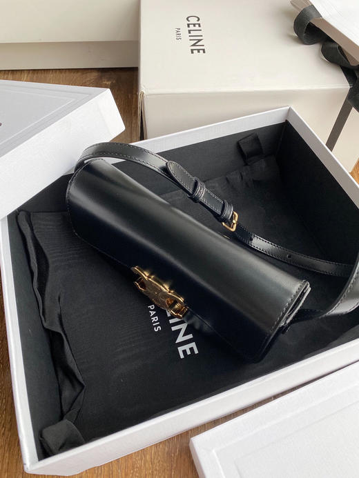 𝐂𝐄𝐋𝐈𝐍𝐄 凯旋门牛皮腋下包-黑色（原厂皮） 商品图6