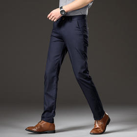 红览休闲裤2021春夏高腰宽松男士直筒商务裤子8080B-CN154-DC149