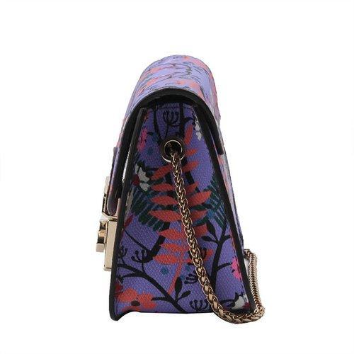 FURLA/芙拉 女士Saffiano皮革花卉印花小方包单肩包链条包941751 商品图2