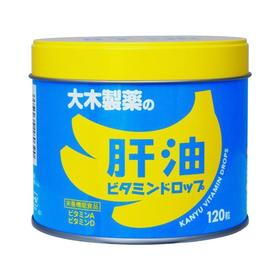 【跨境】OHKISEIYAKU 大木制药||维生素鱼肝油丸||香蕉味 120粒