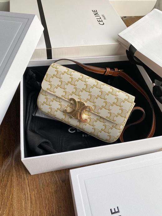 𝐂𝐄𝐋𝐈𝐍𝐄凯旋白花腋下包（原厂皮） 商品图5