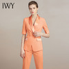 IWY/橘色欧美时尚女装名媛修身显瘦短袖职业装套裤通勤ol气质
212024C1+P1 商品缩略图1