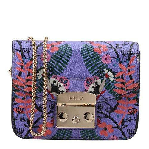 FURLA/芙拉 女士Saffiano皮革花卉印花小方包单肩包链条包941751 商品图0