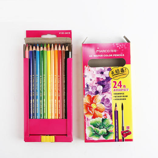 马可水溶性彩色铅笔六角儿童学生手绘画笔涂色填色 商品图4
