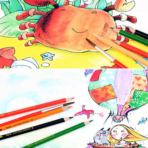 马可水溶性彩色铅笔六角儿童学生手绘画笔涂色填色 商品图3