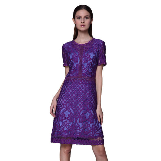 【伯妮斯茵】162S121--紫色连衣裙--花园的石阶--《生命之美-梵高的花园》 商品图5