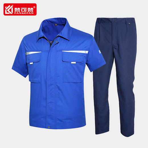 夏季短袖劳保工作服男耐磨工厂车间劳动工人半袖厂服上衣工服定制 商品图2