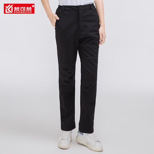 户外冲锋裤女男软壳工作服裤子工人劳保加绒加厚秋冬季防寒登山裤 商品图2