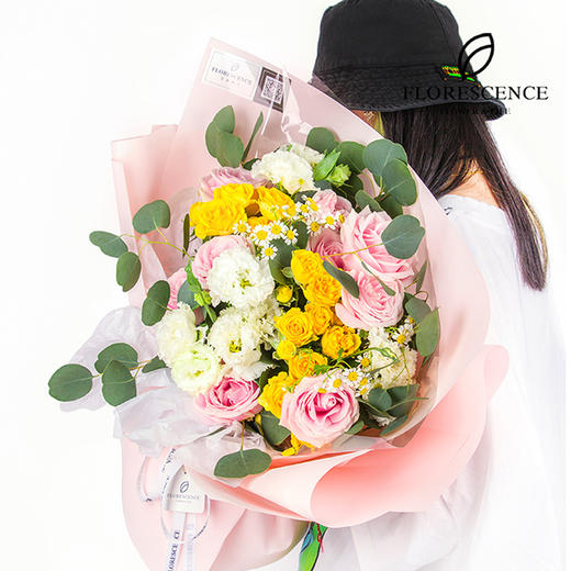粉色系韩式混搭花束 商品图1