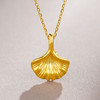 周六福 三生有杏黄金吊坠 银杏叶 足金定价 商品缩略图2