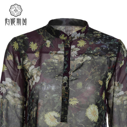 【伯妮斯茵】162F150--紫色衬衫--雏菊--《生命之美-梵高的花园》 商品图3