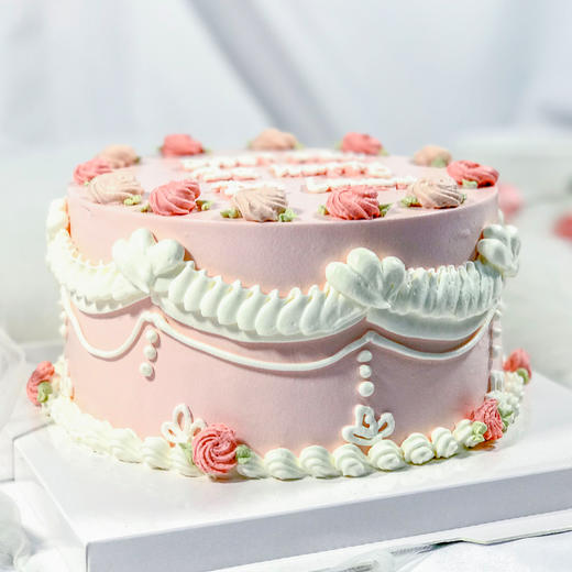 【甜言蜜语】-新鲜水果夹心    复古生日蛋糕 商品图2