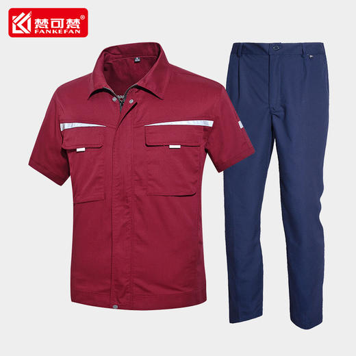 夏季短袖劳保工作服男耐磨工厂车间劳动工人半袖厂服上衣工服定制 商品图3