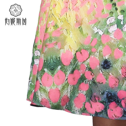 【伯妮斯茵】162S092--绿色连衣裙--鲜花盛开的花园--《生命之美-梵高的花园》 商品图4