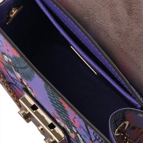 FURLA/芙拉 女士Saffiano皮革花卉印花小方包单肩包链条包941751 商品图4