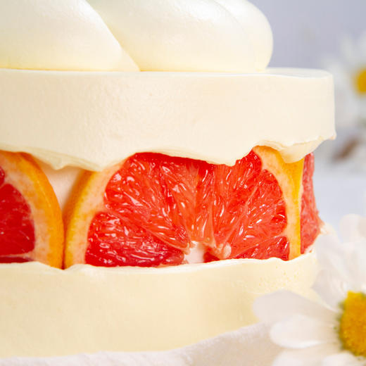 【半糖西柚】-断层水果西柚，水果蛋糕，西柚会有点微苦哦~ 商品图4