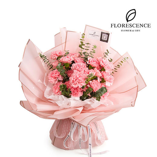 呼吸-粉色康乃馨花束 商品图0