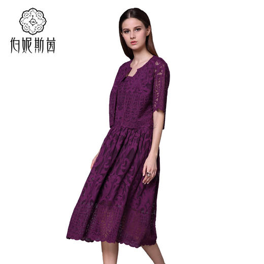 【伯妮斯茵】162S160--紫色连衣裙--《雏菊》--《生命之美-梵高的花园》 商品图1
