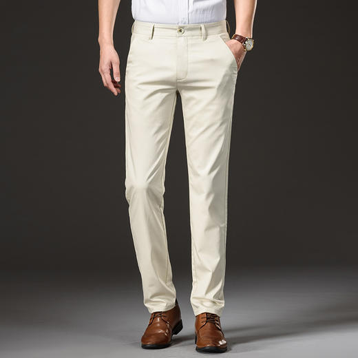 红览休闲裤2021春夏高腰宽松男士直筒商务裤子8080B-CN154-DC149 商品图5