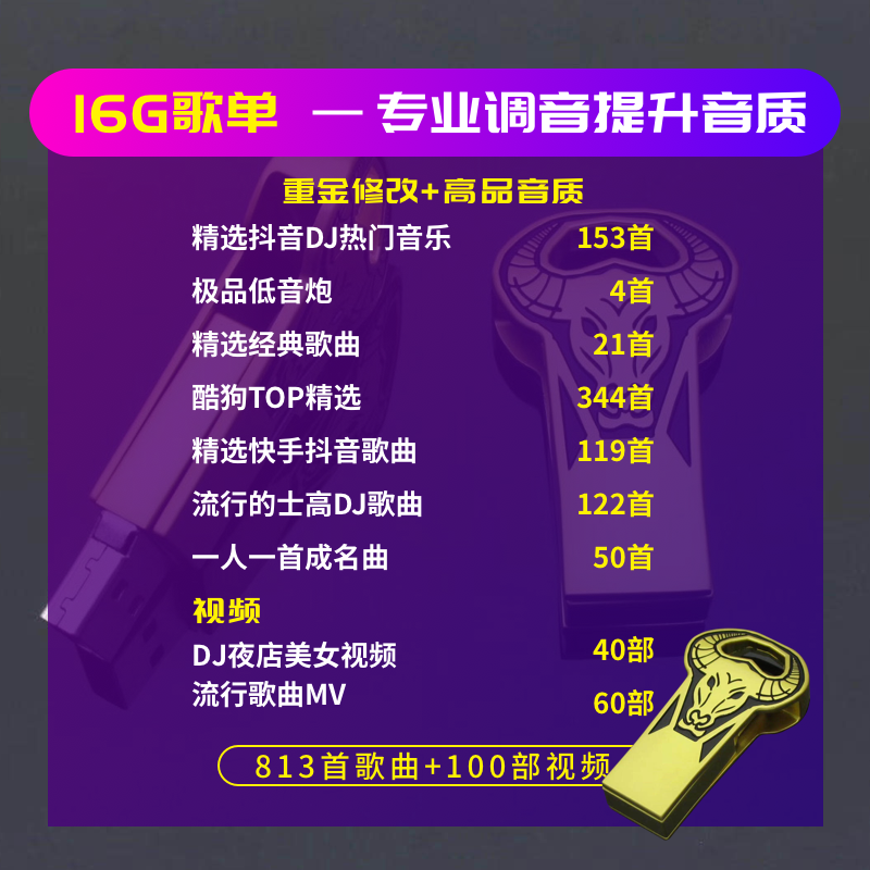 【积分专享】车载音乐U盘 上千首音乐随时点燃你的路途