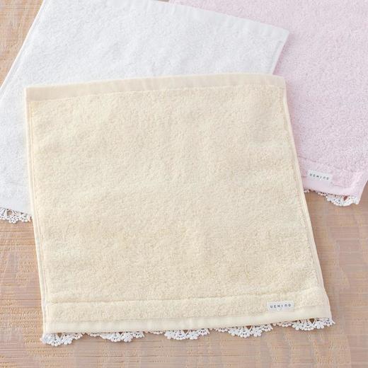 8F UCHINO 内野纯棉蕾丝方巾毛巾 商品图1