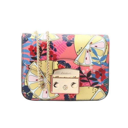FURLA/芙拉 METROPOLIS系列 女士印花牛皮单肩斜挎包小猪包小方包链条包女包 多色可选941742 商品图5