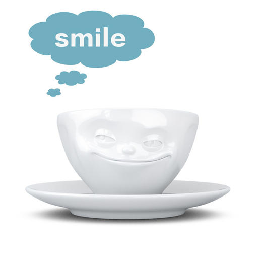 【Fiftyeight 】德国原产陶瓷杯卡通杯咖啡杯200ml 微笑 商品图0