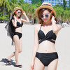 运动户外-女分体比基尼三件套泳衣bikini大小胸聚拢钢圈泳装 商品缩略图1