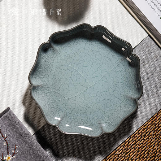 问鼎哥窑锦绣宋纹葵心壶承（缺货） 商品图0